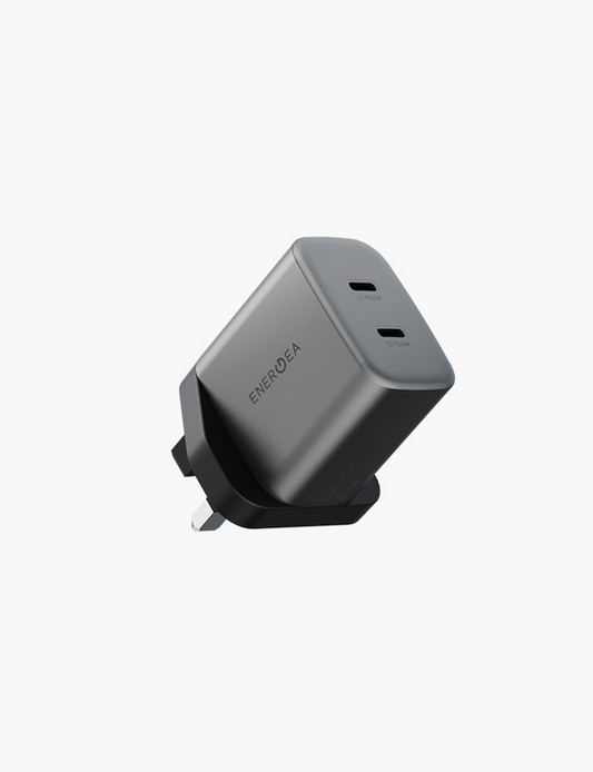 ENERGEA AMPCHARGE GAN45, 2C PD/PPS/QC3.0 WALL CHARGER,45W (UK) - GUNMETAL