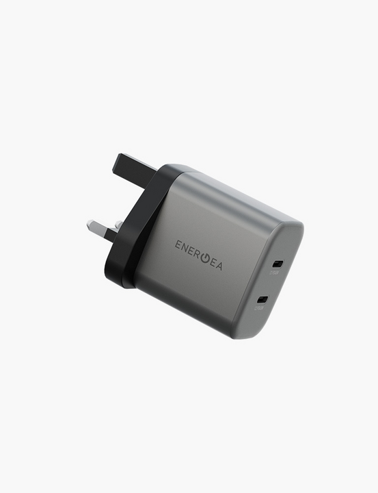 ENERGEA AMPCHARGE GAN45, 2C PD/PPS/QC3.0 WALL CHARGER,45W (UK) - GUNMETAL