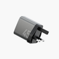 ENERGEA AMPCHARGE GAN45, 2C PD/PPS/QC3.0 WALL CHARGER,45W (UK) - GUNMETAL