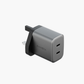 ENERGEA AMPCHARGE GAN45, 2C PD/PPS/QC3.0 WALL CHARGER,45W (UK) - GUNMETAL