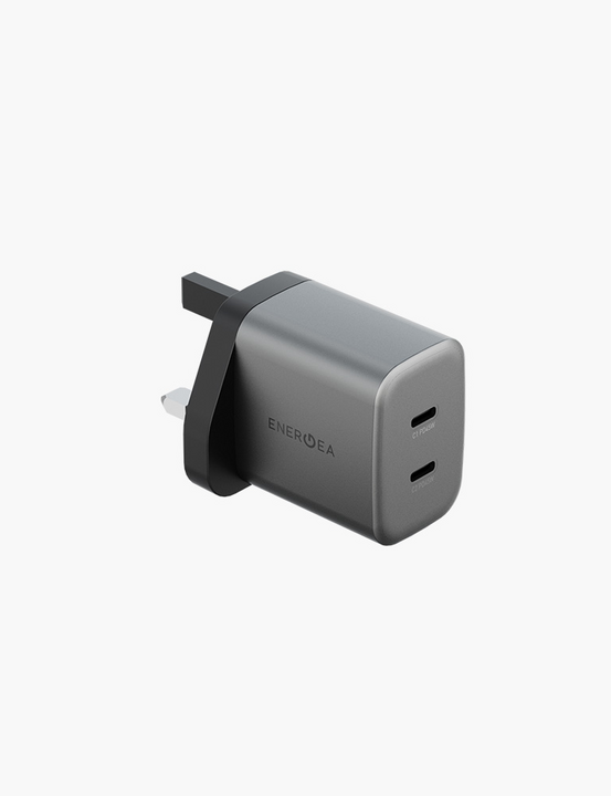 ENERGEA AMPCHARGE GAN45, 2C PD/PPS/QC3.0 WALL CHARGER,45W (UK) - GUNMETAL