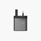 ENERGEA AMPCHARGE GAN45, 2C PD/PPS/QC3.0 WALL CHARGER,45W (UK) - GUNMETAL