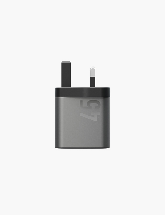 ENERGEA AMPCHARGE GAN45, 2C PD/PPS/QC3.0 WALL CHARGER,45W (UK) - GUNMETAL