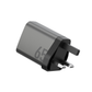 ENERGEA AMPCHARGE GAN65, 2C1A PD/PPS/QC3.0 WALL CHARGER,65W (UK) - GUNMETAL