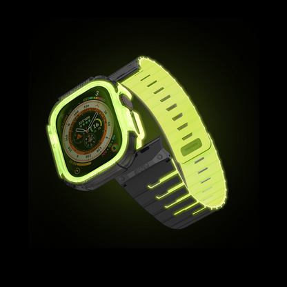 SKINARMA MAGNETIC APPLE WATCH STRAP GEMINI + WATCH CASE ATOM - 46 MM  NITE GLOW EDITION