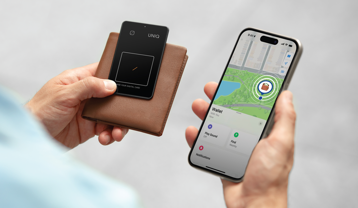 UNIQ ATLAS NFC-ENABLED CARD TRACKER - GRAPHITE (GRAPHITE)