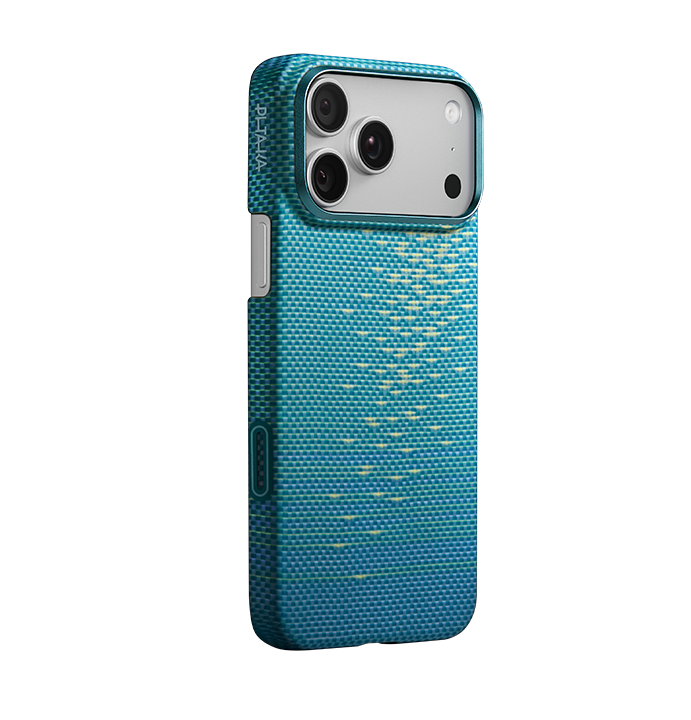 PITAKA Glints of Gold Ultra-Slim Case  for iPhone 17 Pro (Lucid Blue)