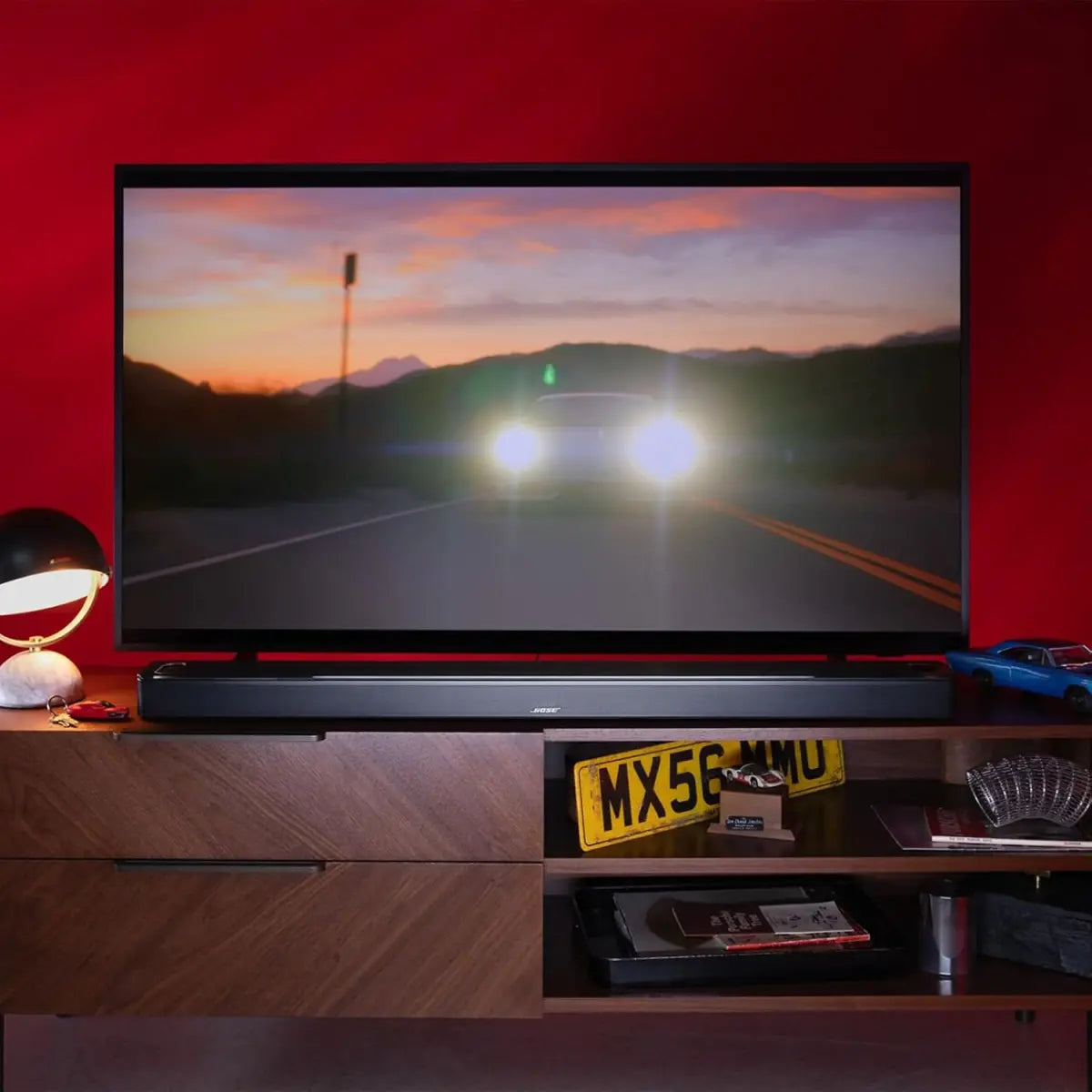 Bose Smart Ultra Soundbar connected to smart TV in living room setup
