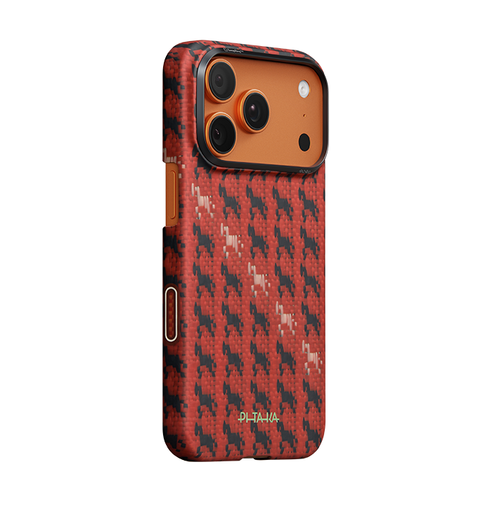 PITAKA Edge Case for iPhone 17 Pro - Happiness Rides (Cinnabar Steed)