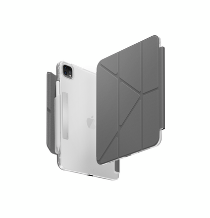 UNIQ Camden Click iPad Pro 11 case, dark gray folio with geometric panels