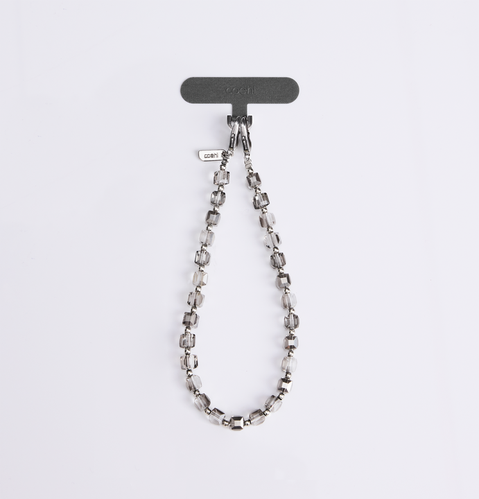 UNIQ COEHL CANDY GEM UNIVERSAL PHONE CHARM HANDSTRAP - SPARKLING SILVER