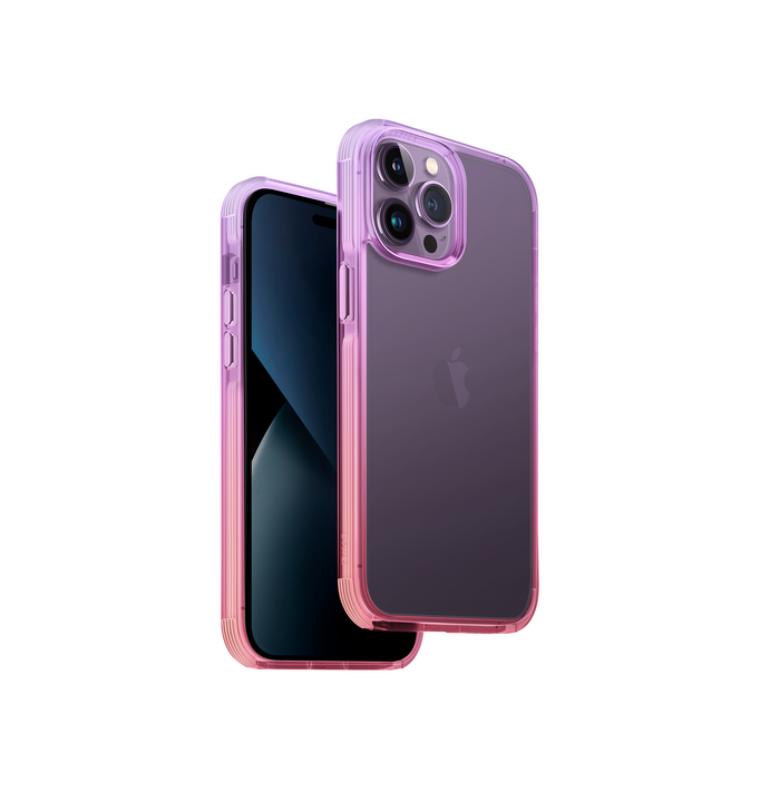 UNIQ HYBRID IPHONE 14 PRO COMBAT DUO - LILAC (LAVENDER/PINK)