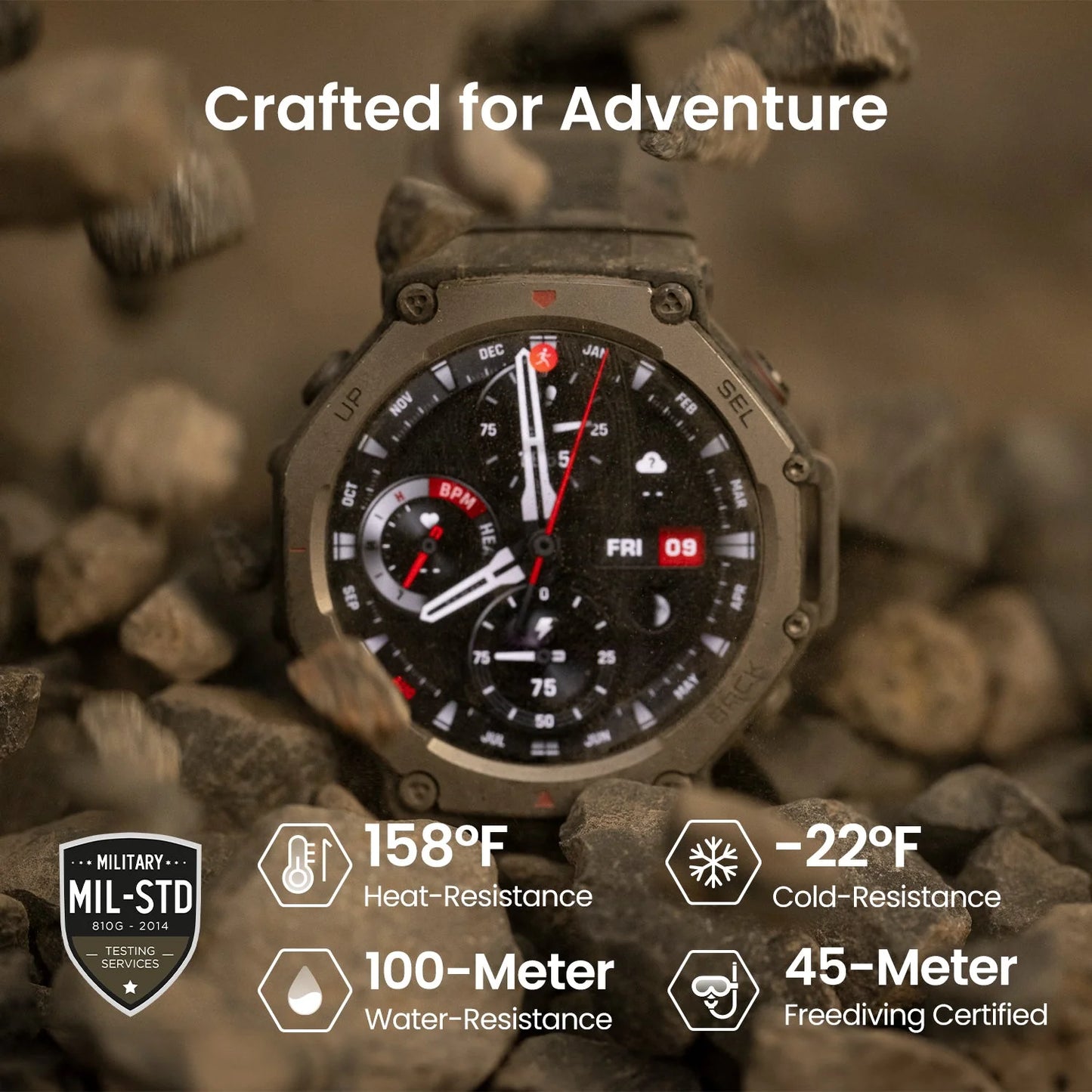 Amazfit T-Rex 3 Outdoor Smart Watch - Onyx