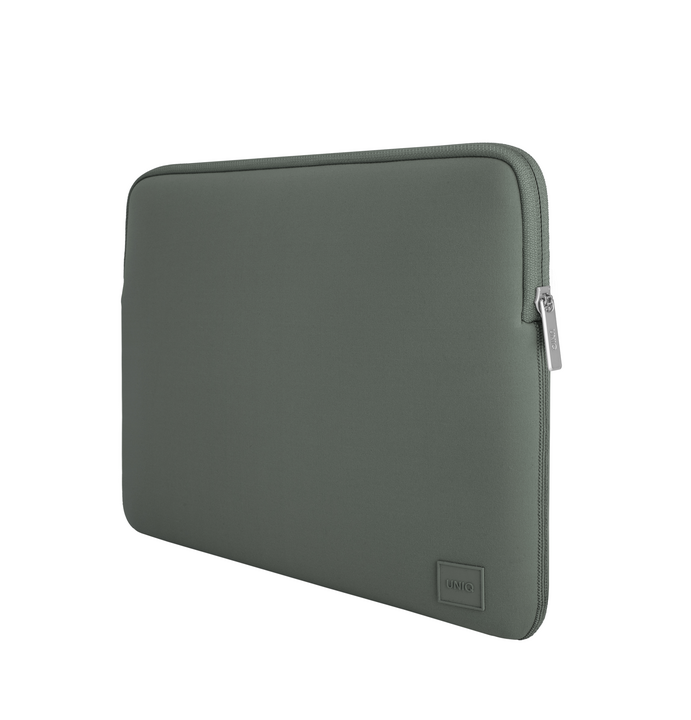 UNIQ CYPRUS WATER-RESISTANT NEOPRENE LAPTOP SLEEVE (UP TO 14”) -PEWTER GREEN