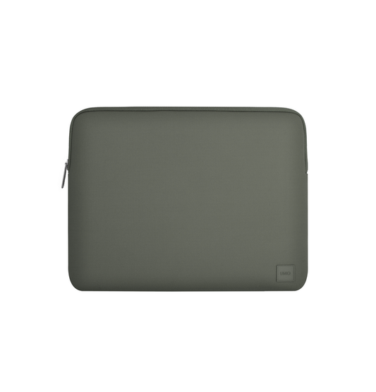 UNIQ CYPRUS WATER-RESISTANT NEOPRENE LAPTOP SLEEVE (UP TO 14”) -PEWTER GREEN