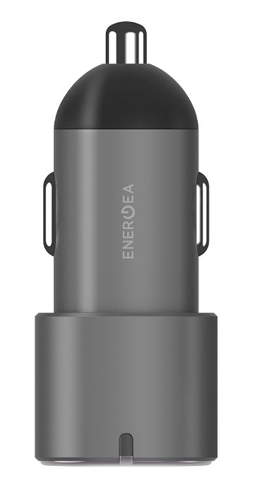 ENERGEA ALUDRIVE D60, PD30W/PPS33W  DUO USB-C ALUMINIUM CAR CHARGER - GUNMETAL