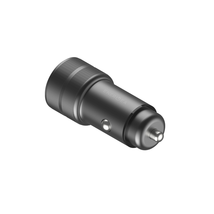 ENERGEA ALUDRIVE PD20+ KIT, 1C1A PD/USB3.0 38W CAR CHARGER WITH NF A-C 1.5M CABLE - GUN/BLK