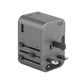 ENERGEA TRAVELWORLD ADAPTER GAN65, 1A2C 65W - GUNMETAL