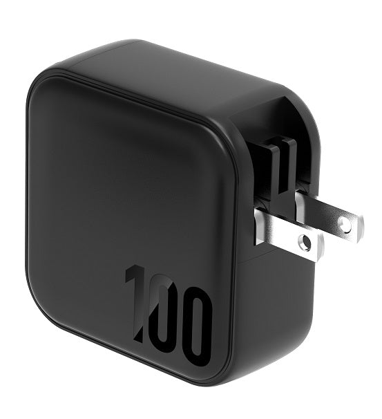 ENERGEA TRAVELHUB GAN100, 3C1A PD/USB/USB3.0 DESKTOP & WALL CHARGER,100W (US+EU+CUK) - BLACK