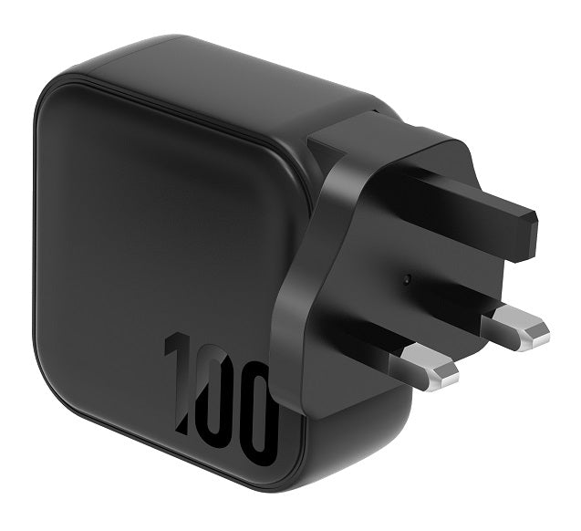 ENERGEA TRAVELHUB GAN100, 3C1A PD/USB/USB3.0 DESKTOP & WALL CHARGER,100W (US+EU+CUK) - BLACK