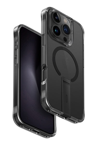 UNIQ HYBRID IPHONE 16 PRO MAX (2024) 6.9 MAGCLICK CHARGING ELEVA WITH VERTICAL STAND - CARBON (BLACK)