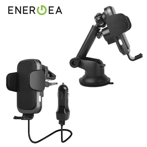 ENERGEA WIMOUNT SENSE 2.0 ALL-IN-1 DASHBOARD/ WINDSCREEN/ AIRVENT MOUNT WITH WIRELESS CAR CHARGER - BLACK