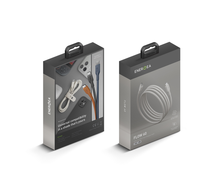 Energea Flow C-C Cable 480Mbps 60W 1.5M - SAND