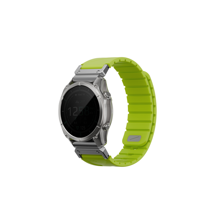 UNIQ FLUO MAGNETIC SMARTWATCH STRAP 22MM LUG WITH REMOVABLE CONNECTOR - DARK LIME (DARK LIME)