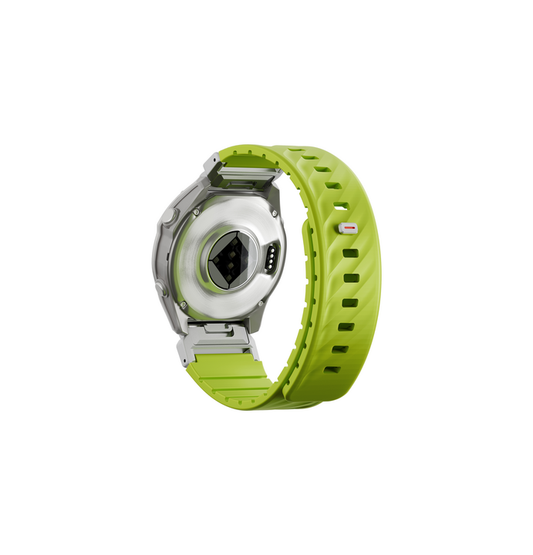 UNIQ FLUO MAGNETIC SMARTWATCH STRAP 22MM LUG WITH REMOVABLE CONNECTOR - DARK LIME (DARK LIME)
