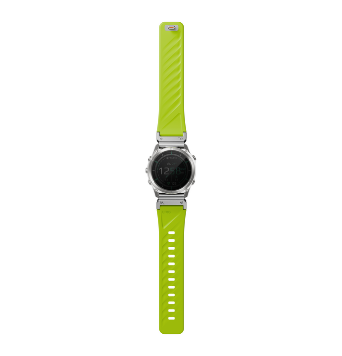 UNIQ FLUO MAGNETIC SMARTWATCH STRAP 22MM LUG WITH REMOVABLE CONNECTOR - DARK LIME (DARK LIME)