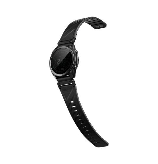 UNIQ FLUO MAGNETIC SMARTWATCH STRAP 22MM LUG WITH REMOVABLE CONNECTOR - MIDNIGHT BLACK (MIDNIGHT BLACK)