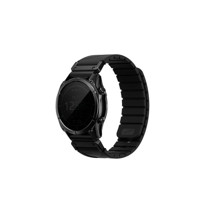 UNIQ FLUO MAGNETIC SMARTWATCH STRAP 22MM LUG WITH REMOVABLE CONNECTOR - MIDNIGHT BLACK (MIDNIGHT BLACK)