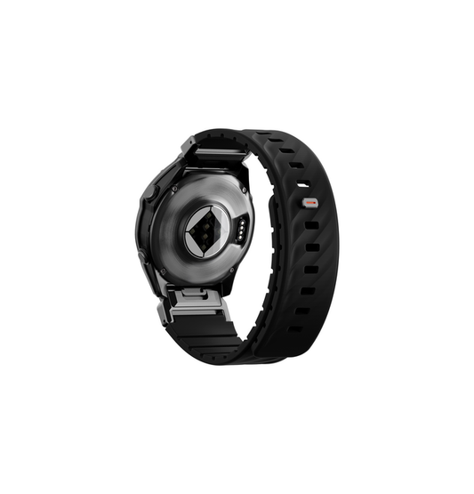 UNIQ FLUO MAGNETIC SMARTWATCH STRAP 22MM LUG WITH REMOVABLE CONNECTOR - MIDNIGHT BLACK (MIDNIGHT BLACK)
