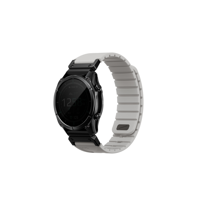 UNIQ FLUO MAGNETIC SMARTWATCH STRAP 22MM LUG WITH REMOVABLE CONNECTOR - MIST GREY (MIST GREY)