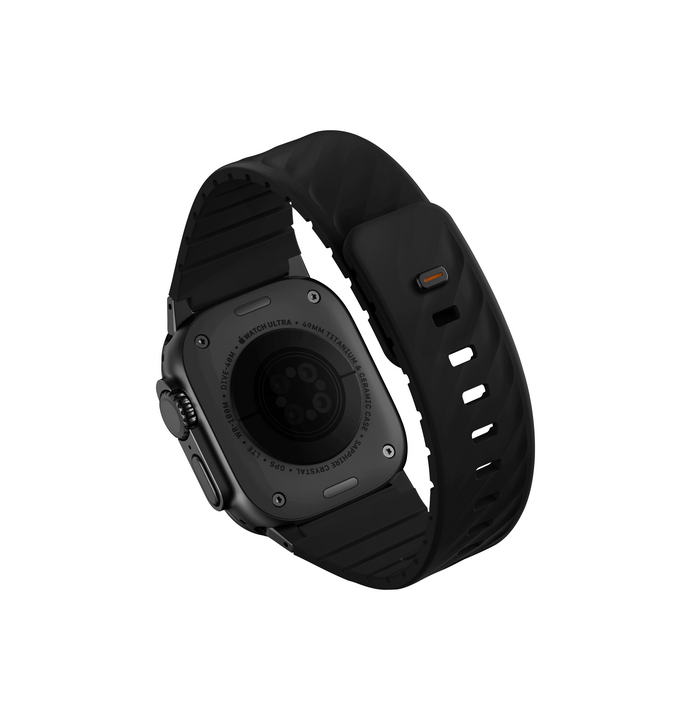 UNIQ FLUO MAGNETIC APPLE WATCH STRAP WITH CONNECTOR BUNDLE 49-40MM - MIDNIGHT BLACK