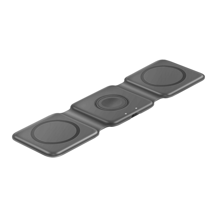 BAZIC GOMAG TRIO, 3IN1 FOLDABLE MAGNETIC WIRELESS CHARGER 15W IPHONE/WATCH/AIRPODS - GREY