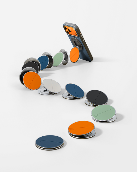 UNIQ GRIVIX CLASSIC 360 MAGNETIC MOUNT & GRIP-STAND -FLAME ORANGE
