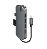 ENERGEA ALUHUB HD PRO, 8 IN 1 SUPERSPEED ALUMINIUM 3.1 USB-C HUB - GUNMETAL