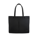 UNIQ HAVA RPET FABRIC TOTE BAG (UP TO 14") - MIDNIGHT BLACK (MIDNIGHT BLACK)