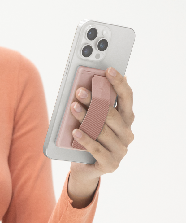 UNIQ HELDRO ID MAGNETIC CARD HOLDER WITH GRIP-BAND AND STAND