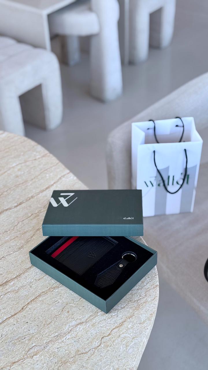 7 WALLET GENUINE  LEATHER WITH KEYCHAIN COMBO