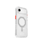 Clear iPhone case with gray octagonal magnetic ring and camera cutout