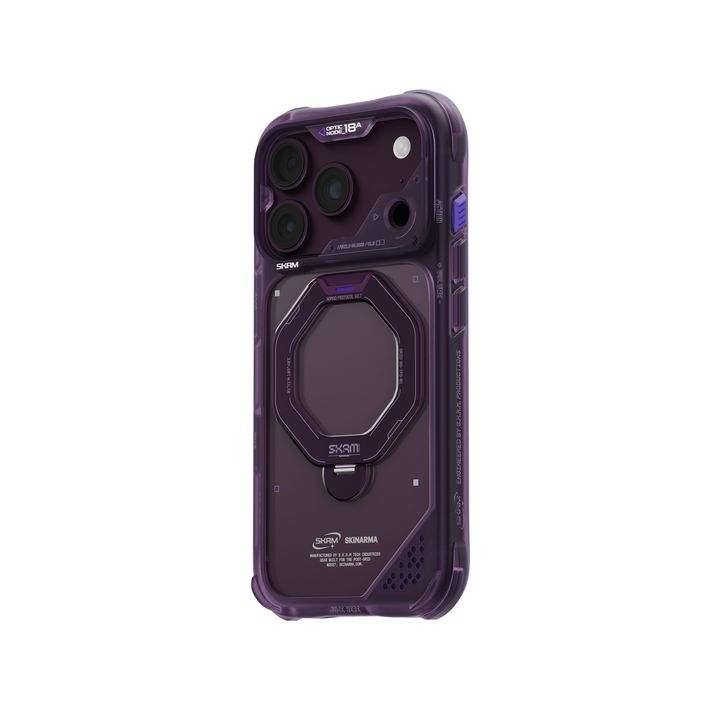 SKINARMA IPHONE 18 PRO 6.3"" (2026) SATURN (ROTATING KICK-STAND) - Burgundy