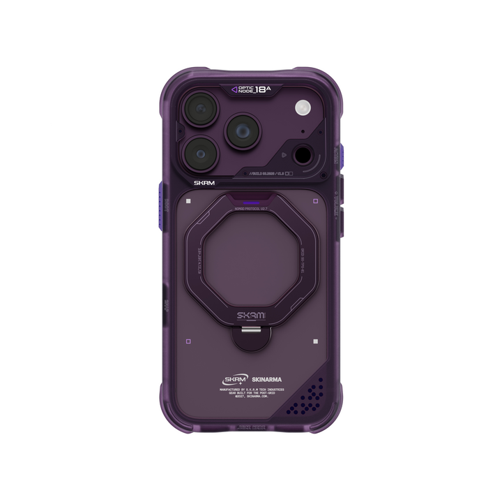 SKINARMA IPHONE 18 PRO 6.3"" (2026) SATURN (ROTATING KICK-STAND) - Burgundy
