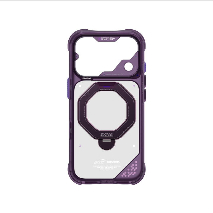 SKINARMA IPHONE 18 PRO 6.3"" (2026) SATURN (ROTATING KICK-STAND) - Burgundy