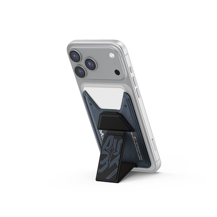SKINARMA MAGNETIC CARDHOLDER WITH GRIP-STAND KADO AEGIS - BLUE