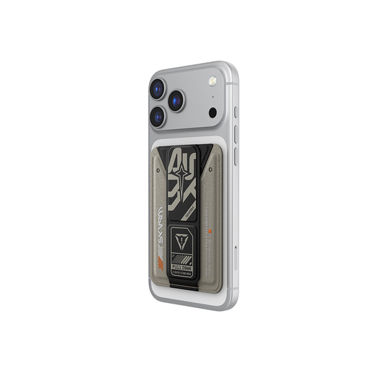 SKINARMA MAGNETIC CARDHOLDER WITH GRIP-STAND KADO AEGIS - GREY