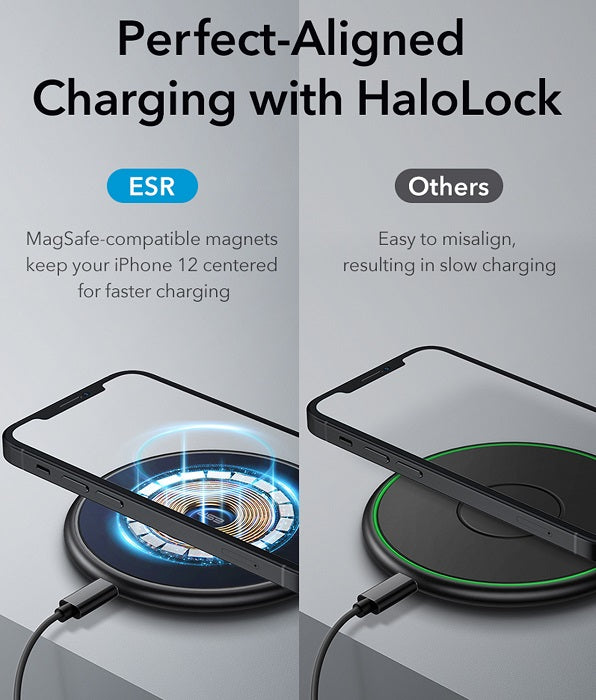 ESR HaloLock Magnetic Wireless Charger - Midnight Blue