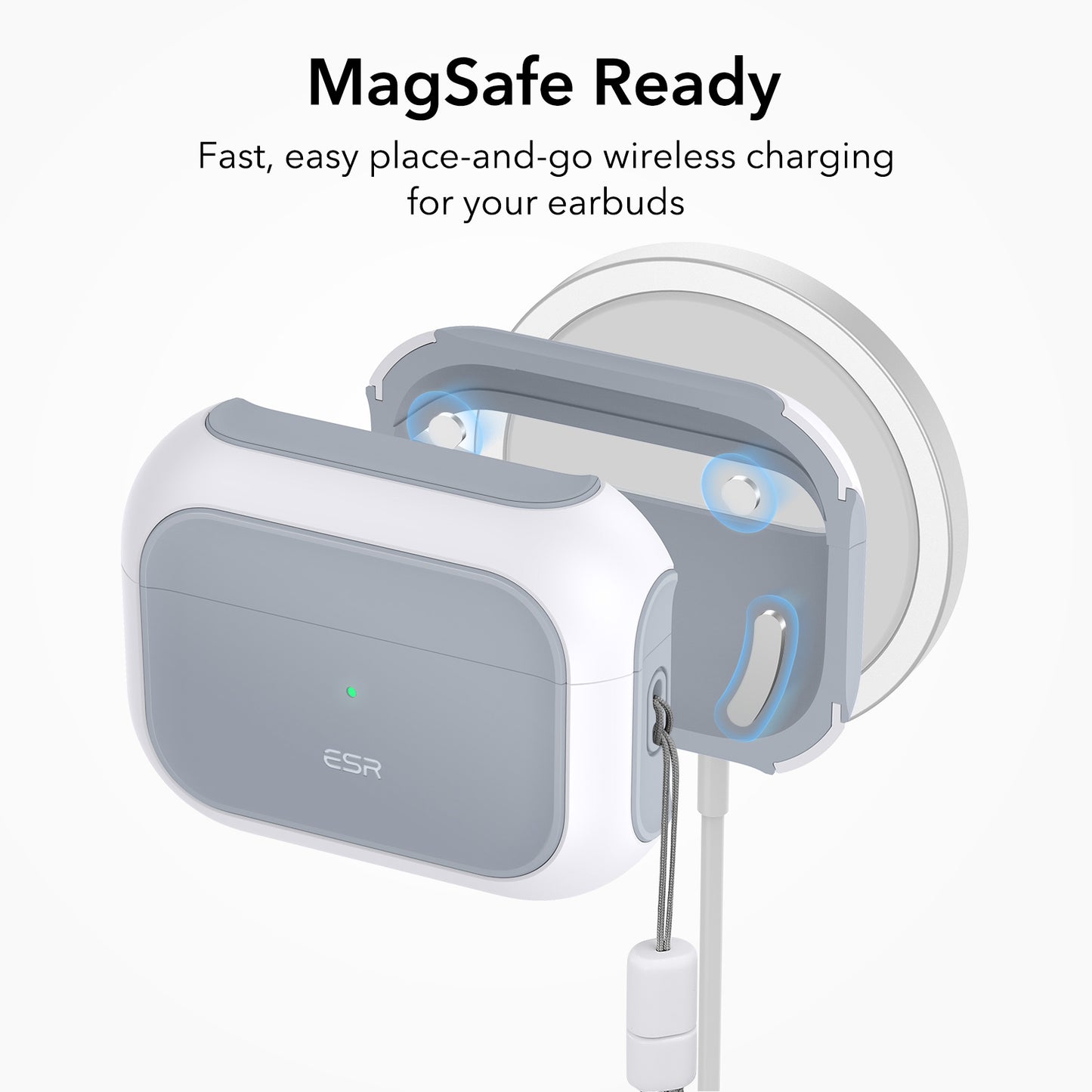 ESR Orbit Hybrid Case with HaloLock for AirPods Pro 2nd gen