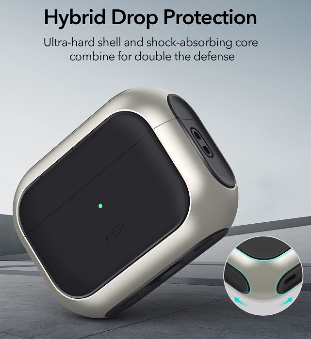 ESR Orbit Hybrid Case with HaloLock for AirPods Pro 2022 - Titanium